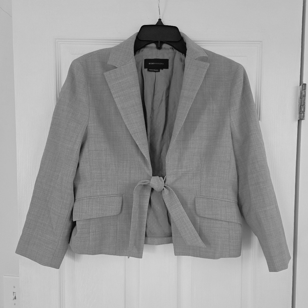 BCBG MaxAzria ✨️ Women's Gray Wool Blazer Jacket size M